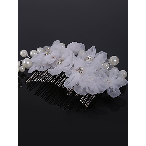 

Imitation Pearl / Rhinestone / Alloy Flowers with Rhinestone / Imitation Pearl / Flower 1 Piece Wedding Headpiece