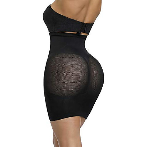 

seamless body shaper skirt shapewear slip for women tummy control black s/m