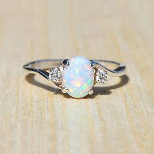 

exquisite women's 925 sterling silver ring oval cut fire opal diamond jewelry birthday proposal gift bridal engagement party band rings size 5-11 blue 6