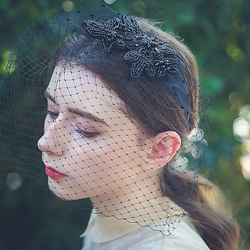 

Headpieces Net Headpiece with Lace / Crystal / Rhinestone 1 Piece Wedding / Party / Evening Headpiece