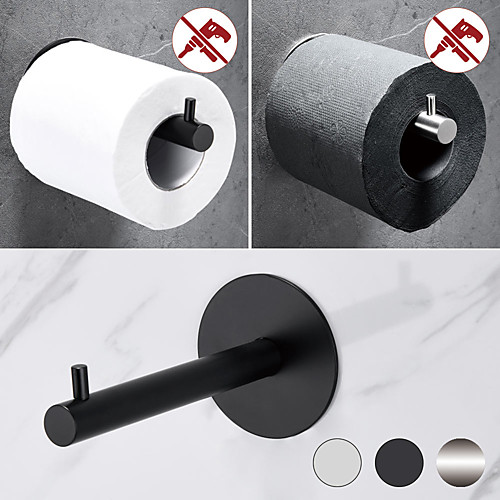 

Toilet Paper Holder Self Adhesive 304 Stainless Steel Rustproof Toilet Paper Roll Holder, No Drilling Design Easy to Install, The Bathroom Accessory Suitable for Office Kitchen and Bathroom