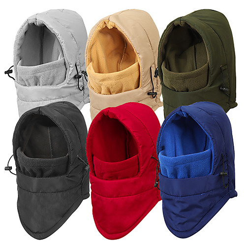 

Women's Men's Hiking Hat Ski Mask Ski Hat Ski Balaclava Hat 1 PCS Winter Outdoor Portable Warm Soft Comfortable Hat Solid Color Fleece Cotton Black Red Army Green for Fishing Climbing Camping