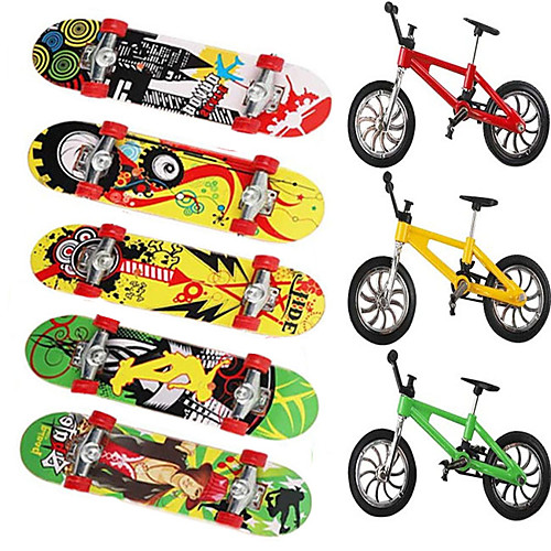

8 pcs Finger skateboards Mini fingerboards Finger Toys Plastic Metal Office Desk Toys Cool with Replacement Wheels and Tools Skate Kid's Teen Party Favors for Kid's Gifts / Random Color