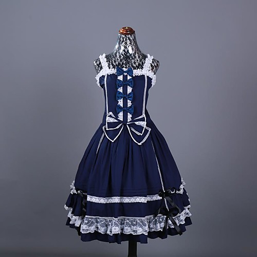 

Princess Gothic Lolita Vacation Dress Dress Women's Girls' Velvet Chiffon Japanese Cosplay Costumes Solid Color Knee Length / Gothic Lolita Dress / Petticoat