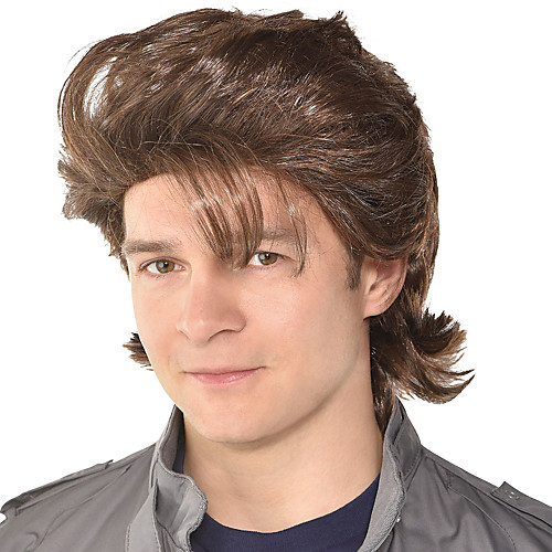 

Cosplay Wig Steve Harrington Loose Curl Asymmetrical Wig Short Brown Synthetic Hair Men's Anime Cosplay Exquisite Brown