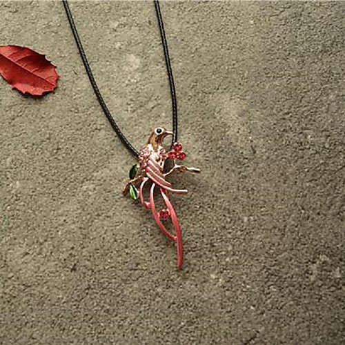 

Choker Necklace Chains Long Necklace Women's Bird Unique Design Romantic Trendy Boho Cute Cool Red 90 cm Necklace Jewelry for Street Gift Daily Promise Festival / Charm Necklace