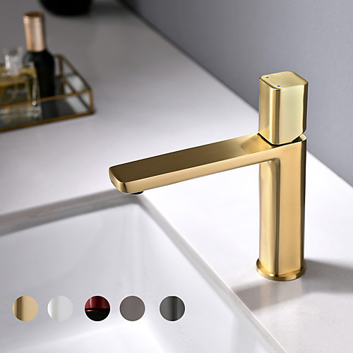 

Bathroom Sink Faucet - Rotatable Electroplated Centerset Single Handle One HoleBath Taps