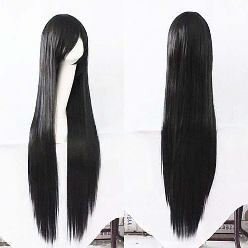

Synthetic Wig Straight Asymmetrical Wig Very Long White Black Synthetic Hair Women's Anime Classic Exquisite Black White