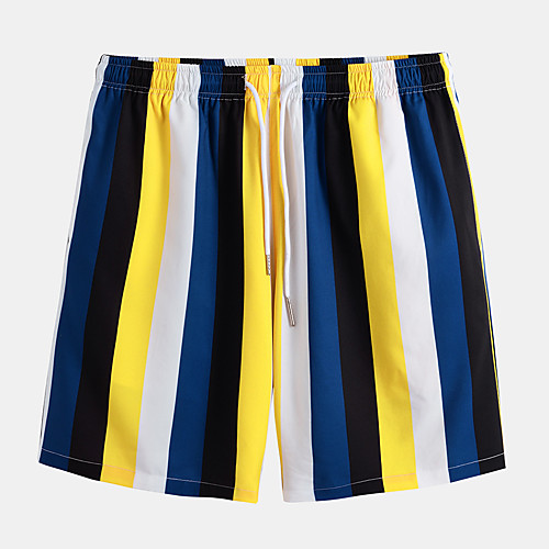 

Men's Swim Shorts Swim Trunks Board Shorts Breathable Quick Dry UPF50 Drawstring - Swimming Surfing Water Sports Striped Summer