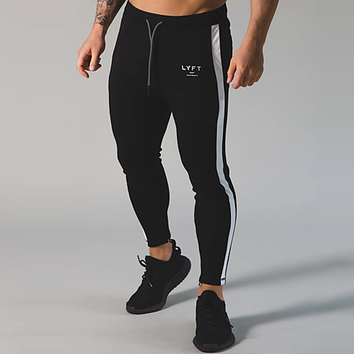 

Men's Sweatpants Joggers Athleisure Bottoms Drawstring Stripe Zipper Pocket Cotton Winter Fitness Gym Workout Running Training Breathable Quick Dry Moisture Wicking Normal Sport Black Light Grey