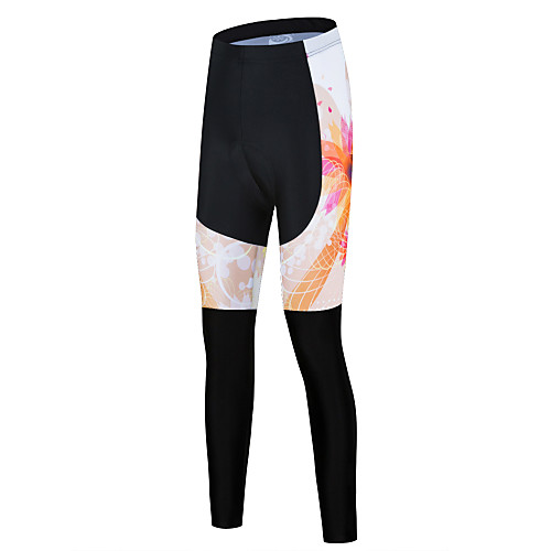 

Women's Cycling Tights Cycling Pants Winter Bike Tights Bottoms Breathable Quick Dry Sports Floral Black Clothing Apparel Relaxed Fit Bike Wear / Micro-elastic / Athleisure