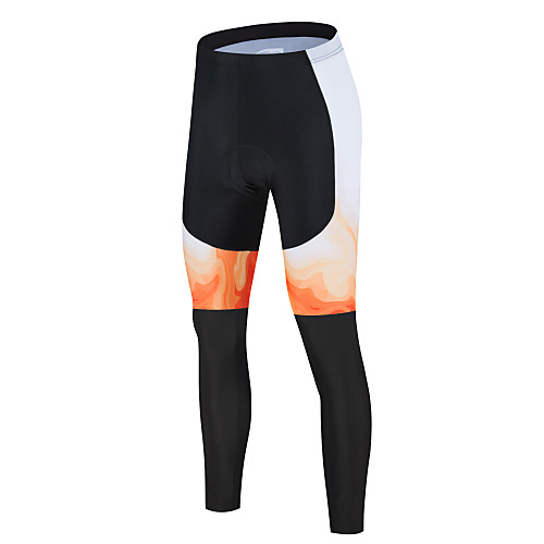 

Men's Cycling Tights Bike Tights Bottoms Quick Dry Sports OrangeWhite Clothing Apparel Relaxed Fit Bike Wear / Micro-elastic