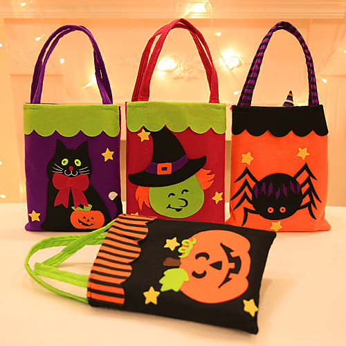 

Halloween Party Toys Non-woven Bags Halloween Gift Bags Trick or Treat 7 pcs Cat Pumpkin Cartoon with Handles Non-woven Fabrics Kid's Adults Trick or Treat Halloween Party Favors Supplies