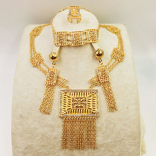 

Women's Clear Synthetic Diamond Bridal Jewelry Sets Simple Basic Elegant Earrings Jewelry Light Yellow / Dark Yellow / Yellow For Wedding Engagement 1 set