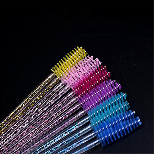 

100 Pcs Disposable Crystal Rod Eyelash Brush Eyelash Comb Solid Eyelash Brush Portable Makeup Brush Beauty Tool