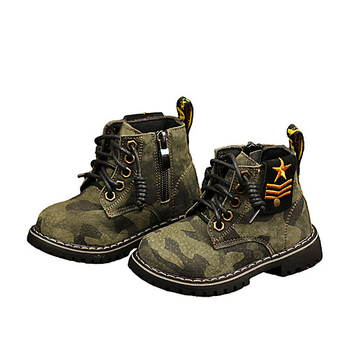 

Boys' Girls' Boots Combat Boots PU Little Kids(4-7ys) Big Kids(7years ) Daily Walking Shoes Yellow Green Gray Fall Winter / Booties / Ankle Boots