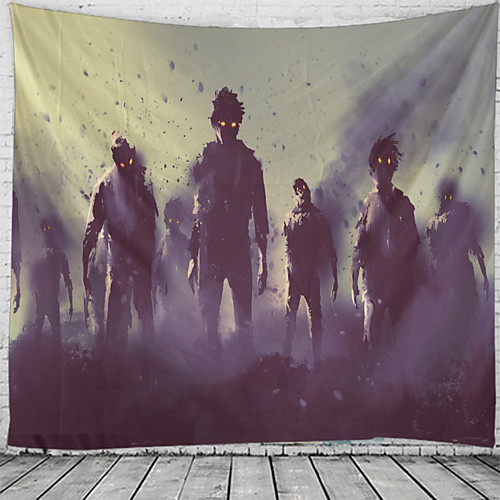 

Halloween Wall Tapestry Art Decor Blanket Curtain Picnic Tablecloth Hanging Home Bedroom Living Room Dorm Decoration Psychedelic Skull Skeleton Zombie Haunted Scary Polyester