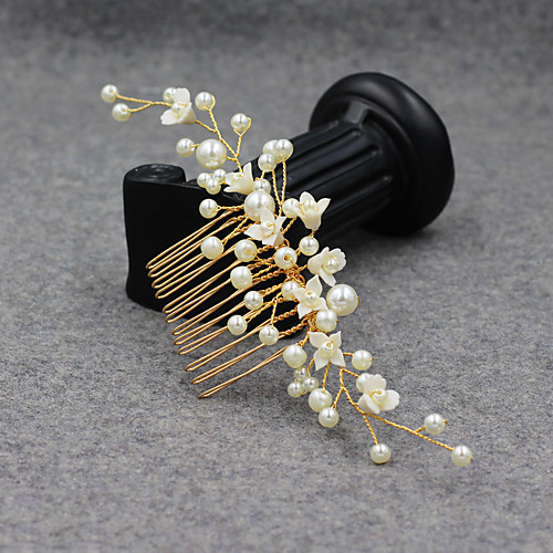 

Modern Euramerican Imitation Pearl / Alloy Headpiece / Hair Accessory with Pearl / Petal 1 Piece Wedding / Party / Evening Headpiece