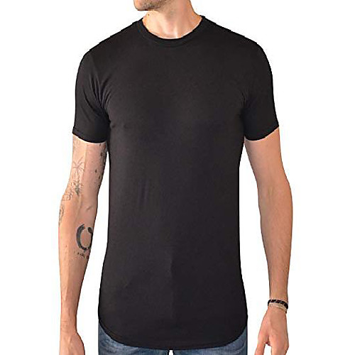 

Men's T shirt Short Sleeve Tops Cotton Streetwear Maroon White Black