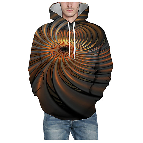 

Men's Pullover Hoodie Sweatshirt Print Graphic 3D Daily 3D Print Basic Hoodies Sweatshirts Black