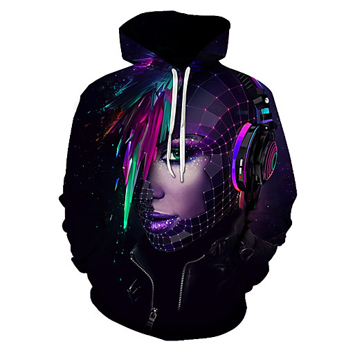 

Men's Pullover Hoodie Sweatshirt Graphic 3D Daily 3D Print Basic Hoodies Sweatshirts Black