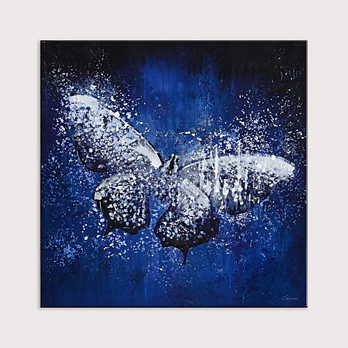 

Oil Painting Hand Painted Square Abstract Animals Modern Rolled Canvas (No Frame)