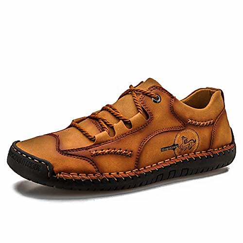 

men casual shoes walking breathable comfort fashion loafers luxury suede leather leisure sneakers driving shoes for male business work office dress outdoor yellow brown 11