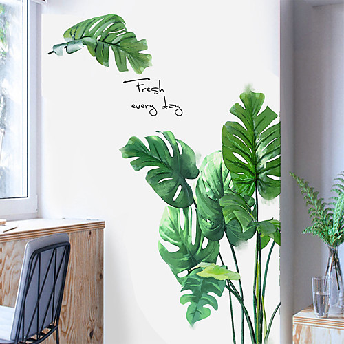 

WallDecals Decor Vinyl DIY Green Tree Leaves Wall Stickers Removable Waterproof Wallpaper Decals Art Easy Peel & Stick for Kids Room Living Room Bedroom 30902CM