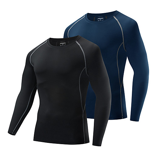 

WOSAWE Men's Long Sleeve Cycling Jersey Black Dark Navy Solid Color Bike Top Warm Quick Dry Sports Clothing Apparel