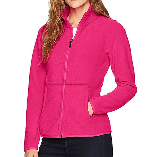 

Women's Hiking Jacket Hiking Fleece Jacket Winter Outdoor Solid Color Thermal / Warm Windproof Breathable Warm Jacket Winter Fleece Jacket Top Fleece Single Slider Camping / Hiking Hunting Ski