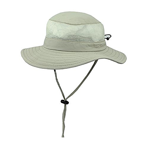 

beige foldable boonie fishing uv sun hat w/vented mesh, hiking & outdoor cap