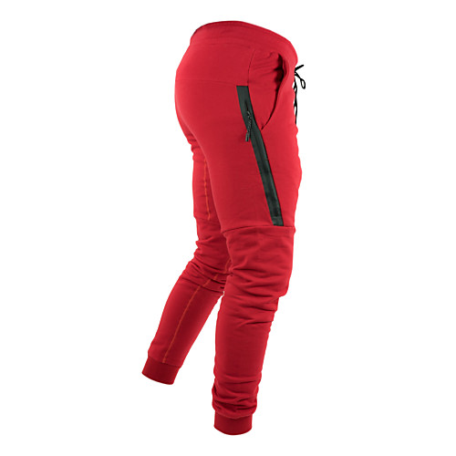 

Men's Sweatpants Joggers Jogger Pants Athleisure Bottoms Zipper Pocket Drawstring Cotton Winter Fitness Gym Workout Running Training Quick Dry Moisture Wicking Soft Normal Sport Black Red Burgundy