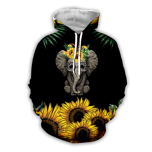 

Men's Pullover Hoodie Sweatshirt Graphic Hooded Daily Weekend 3D Print Basic Casual Hoodies Sweatshirts Long Sleeve Black
