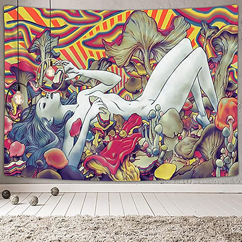 

Wall Tapestry Art Decor Blanket Curtain Picnic Tablecloth Hanging Home Bedroom Living Room Dorm Decoration Polyester Colorful View