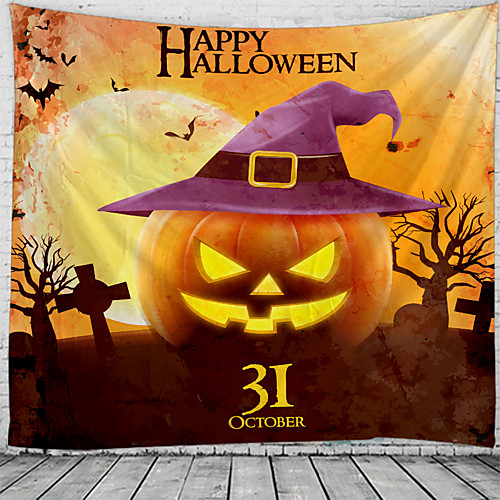 

Halloween Wall Decor 100% Polyester Classic / Psychedelic Wall Art, 150100 cm Decoration