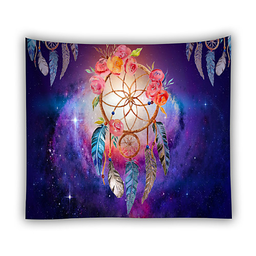 

Mandala Bohemian Wall Tapestry Art Decor Blanket Curtain Picnic Tablecloth Hanging Home Bedroom Living Room Dorm Decoration Boho Hippie Polyester Dream catcher with starry sky background