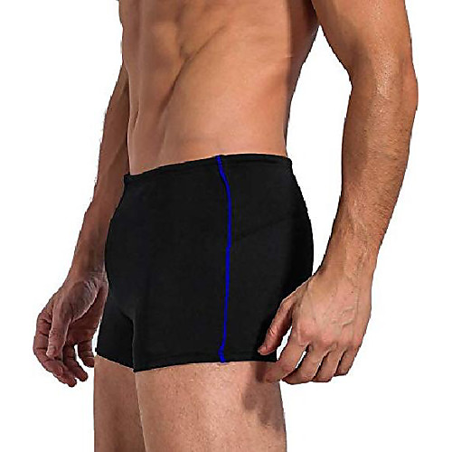 

square leg suit mens comfortable swimsuit for polyester fabric shape retention,quick drying & #40;black& royal, 30& #41;