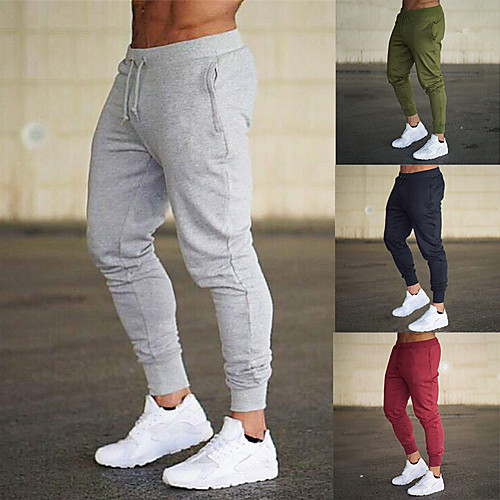 

Men's Sweatpants Joggers Jogger Pants Athletic Bottoms Drawstring Summer Fitness Gym Workout Performance Running Training Bodybuilding Breathable Soft Sweat-wicking Normal Sport Black Red Army Green