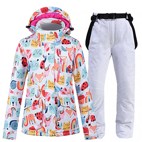 

Women's Ski Jacket with Pants Skiing Snowboarding Winter Sports Waterproof Windproof Warm 100% Polyester Clothing Suit Ski Wear