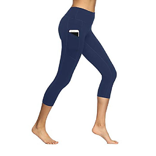 

capri leggings for women,yoga capris with pockets yoga pants workout pants for women navy blue