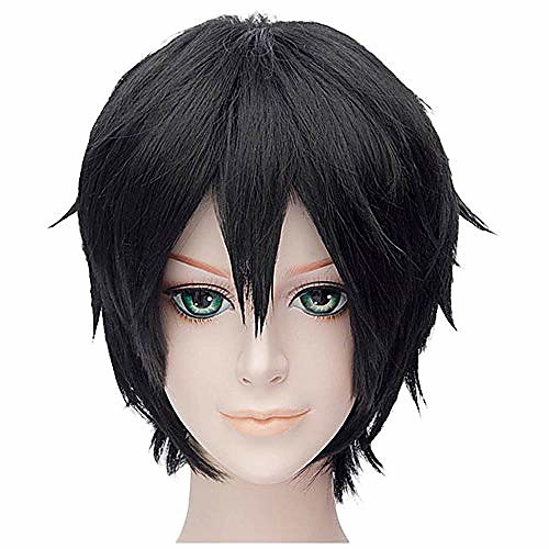 

short straight anime cosplay wigs natural sexy costume party daily hair (white)
