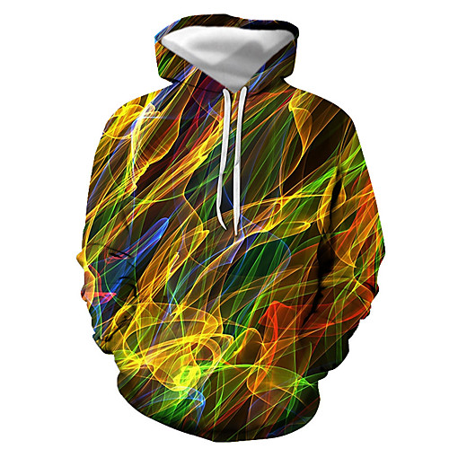 

Men's Pullover Hoodie Sweatshirt Graphic Hooded Daily Going out 3D Print Basic Casual Hoodies Sweatshirts Long Sleeve Rainbow