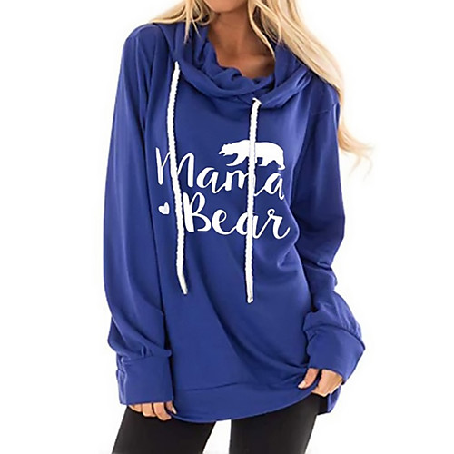 

Women's Pullover Hoodie Sweatshirt Graphic Text Letter Casual Hoodies Sweatshirts Black Blue Purple