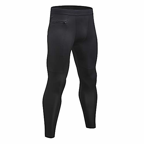 

litian compression pants mens leggings,compression tights for men workout athletic running sports gym basketball leggings yoga pants quick dry black,s