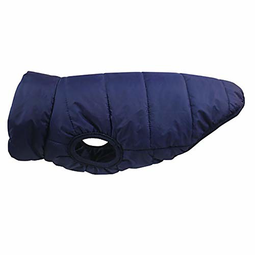 

winter warm pet dog coat dog jacket windproof vest fleece lined thick coat,blue,xs