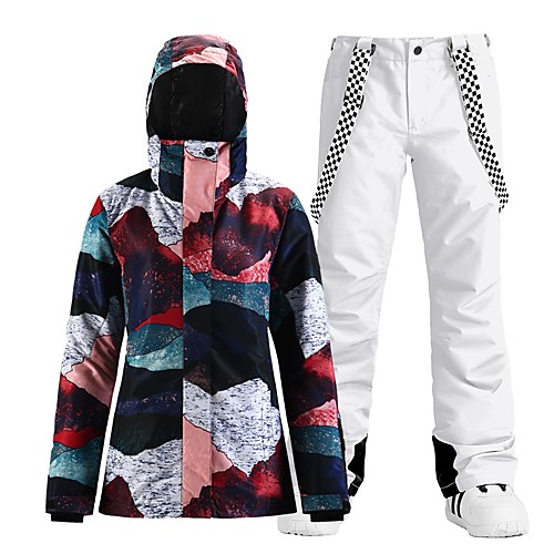 

Women's Ski Jacket with Pants Skiing Snowboarding Winter Sports Waterproof Windproof Warm 100% Polyester Clothing Suit Ski Wear