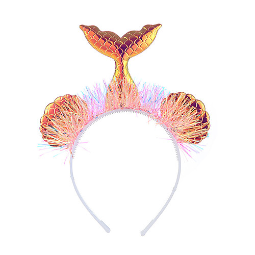 

Mermaid Halloween Props Holiday Jewelry Girls' Movie Cosplay Headpieces Golden White Purple Headwear Christmas Halloween Carnival Plastics