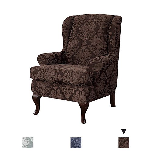 

Chair Cover Print Flocking Polyester Slipcovers