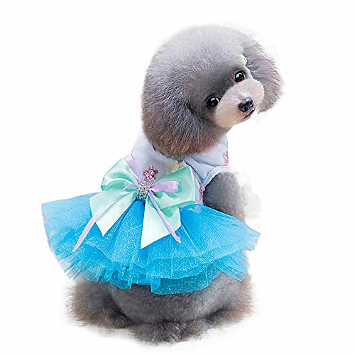 

pet dog dress, adorable clothes puppy grid skirt apparel for small medium pets