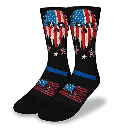 

Crew Socks Compression Socks Calf Socks Athletic Sports Socks Cycling Socks Women's Men's Bike / Cycling Breathable Soft Comfortable 1 Pair National Flag Cotton Black S M L / Stretchy